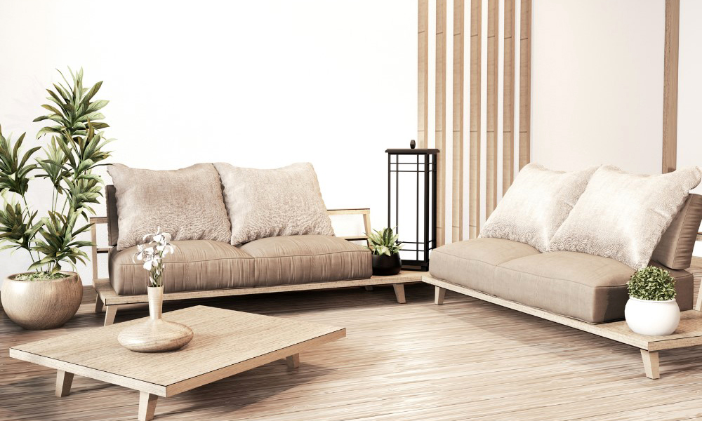 Sofa gỗ kiểu Nhật Bản đậm chất độc đáo