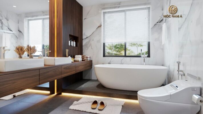 Nội thất phòng tắm sang trọng, thư giãn