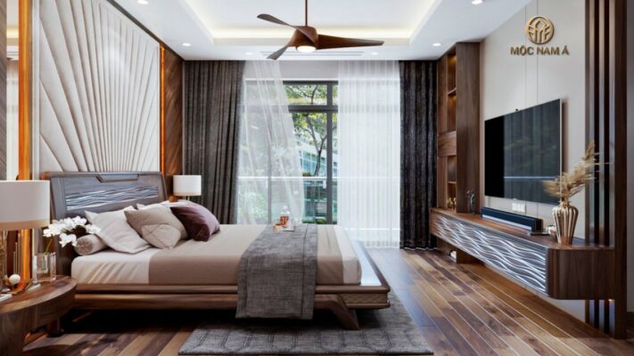 Phòng ngủ cao cấp tràn ngập ánh sáng tự nhiên