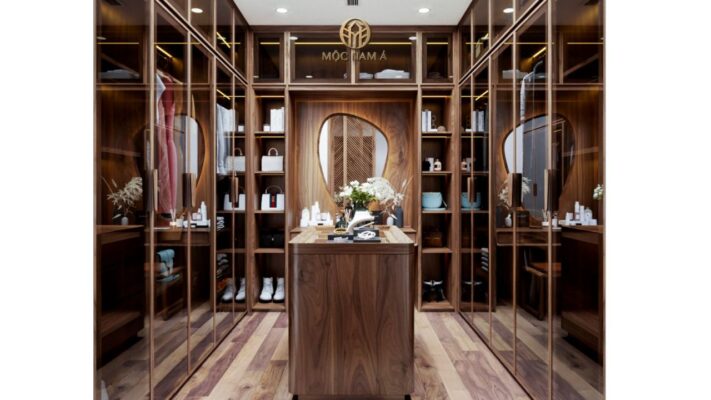 Tủ quần áo gỗ óc lớn cao kịch trần