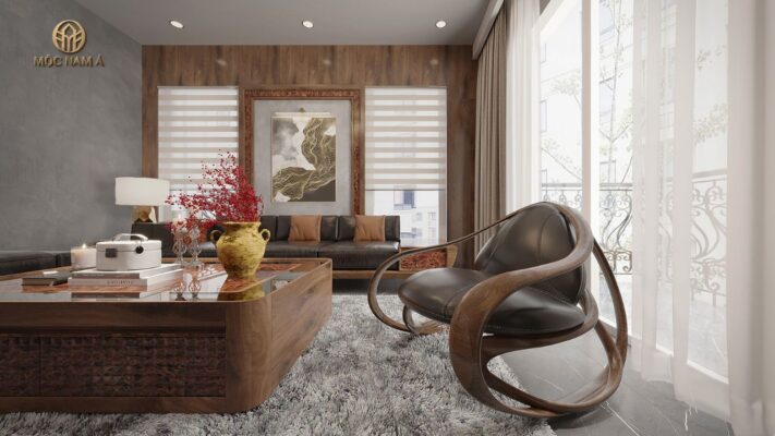 Ghế đôn gỗ óc chó kiểu dáng mới lạ với những đường cong cực kỳ uyển chuyển