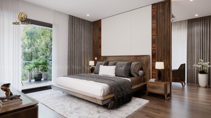 Giường ngủ gỗ óc chó đang là xu hướng hiện nay