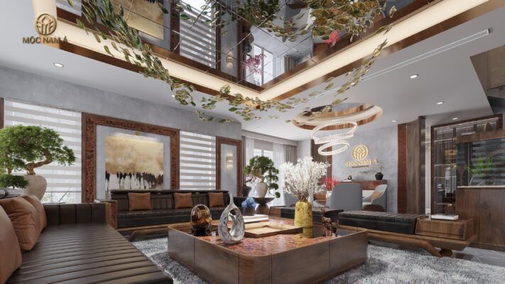 Một chi tiết tạo nên sự khác biệt và ấn tượng đó chính là những chiếc đèn trần trang trí cực kỳ độc đáo